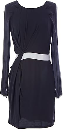 long sleeve black silk dress