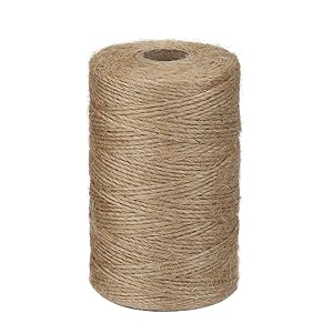 Vivifying 656 Feet Natural Jute Twine, Biodegradable 2Ply Garden Twine for Photos, Gifts, Crafts (Brown)