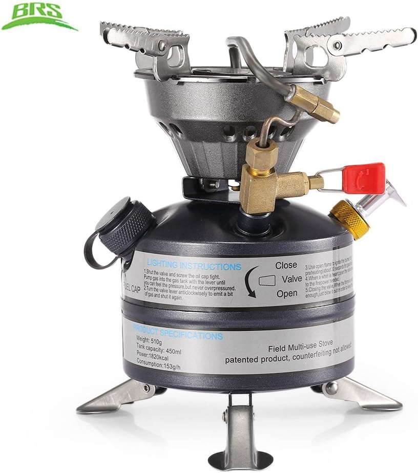 LEJUNJIE Lightweight Portable Mini Burner Gasoline Diesel Kerosene BRS-12A Integrated Multi-Fuel Camping Cooking Stove