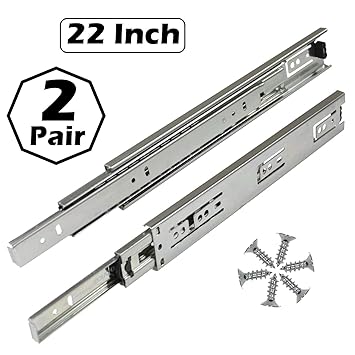 Gobrico Drawer Slides Heavy Duty Full Extension 22in Ball Bearing