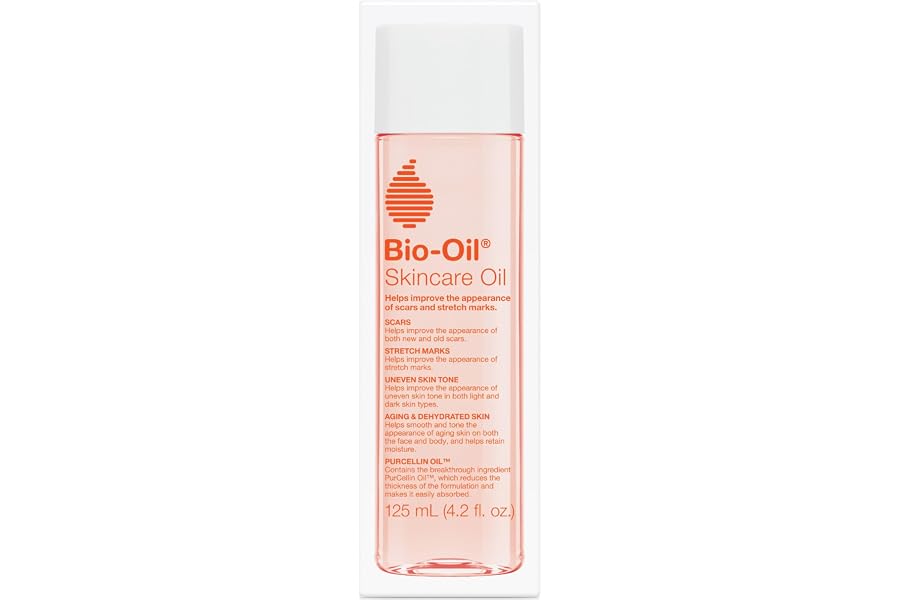 Bio-Oil Skincare Body Oil Serum for Scars and Stretch Marks, Face and Body Moisturizer with Vitamin E & A for Sensitive Dry S