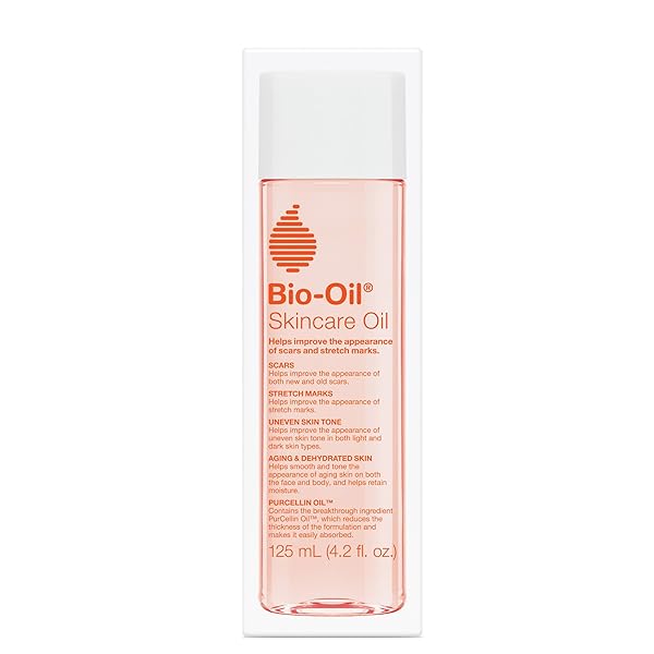 BIO-OIL SKINCARE BODY OIL SERUM FOR SCARS AND STRETCH MARKS, FACE AND BODY MOISTURIZER WITH VITAMIN E & A FOR SENSITIVE DRY SKIN, DERMATOLOGIST RECOMMENDED, NON-COMEDOGENIC, 4.2 OZ