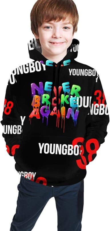 Rendechang Sudadera Con Capucha Para Ninos Y Ninas De La Nba Youngboy Never Broke Again Negro Medium Amazon Es Ropa Y Accesorios