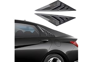 XYHGM for Hyundai Elantra 2021 2022 2023 Exterior Accessories Sporty Car Rear Side Window Louvers Air Vent Scoop Shades Cover Trim Blinds 2PCS(Carbon Fiber)