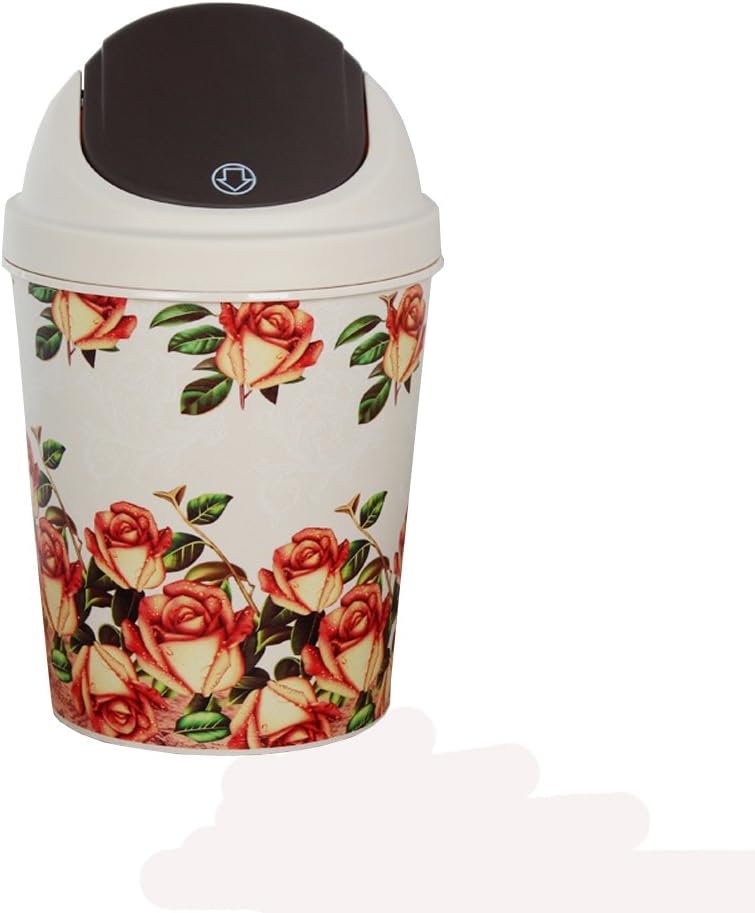 Hflove Plastic Trash Can Bedroom Trash Bin 2.4 Gallon with
