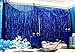 BTSD-home Blue Foil Fringe Curtain, Metallic Photo Booth Backdrop Tinsel Door Curtains for Wedding Birthday Bridal Shower Baby Shower Bachelorette Christmas Party Decorations(4 Pack, 8ft x 3ft)