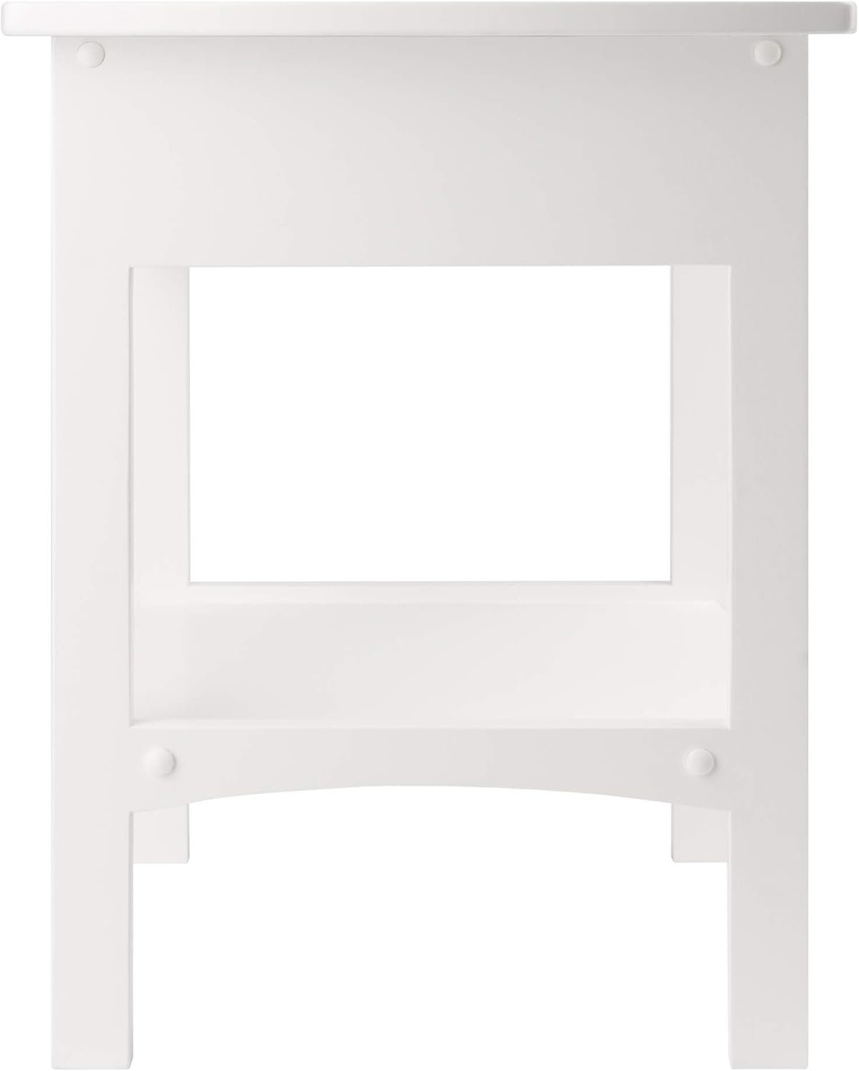 Winsome Wood Claire Accent Table, White: Furniture & Decor