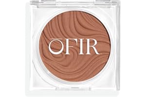 OFIR Geo Sculpt Blendable Cream Bronzer | Buildable Radiant Finish with Vitamin E | Vegan & Cruelty Free Makeup Bronzer | Sun Kissed Glow Compact For Sculpting Cheekbones |Bluff - Light Brown, 0.24 oz