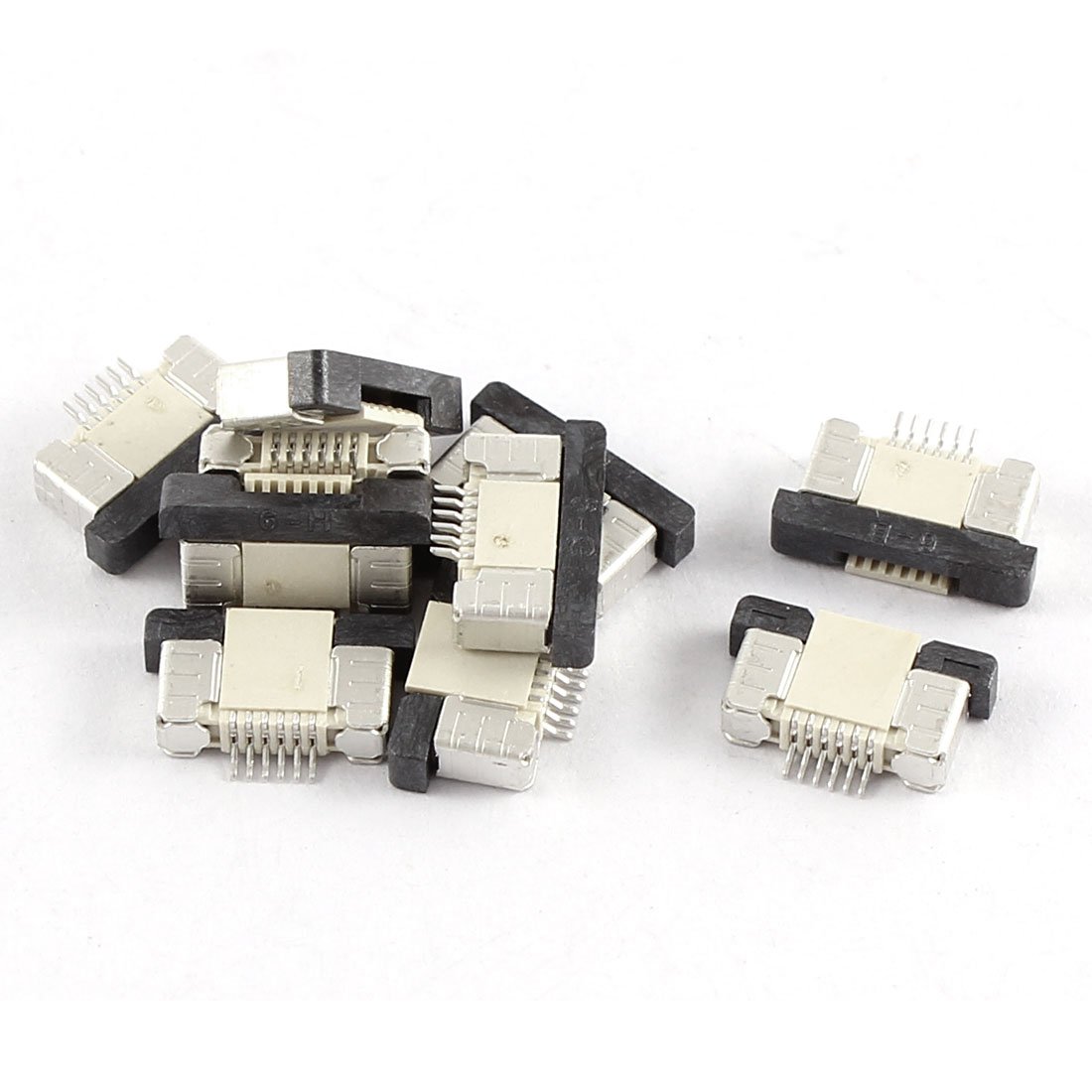 Sourcingmap Bottom Port 6Pin 0.5mm Pitch FFC FPC Ribbon Sockets Connector 10Pcs