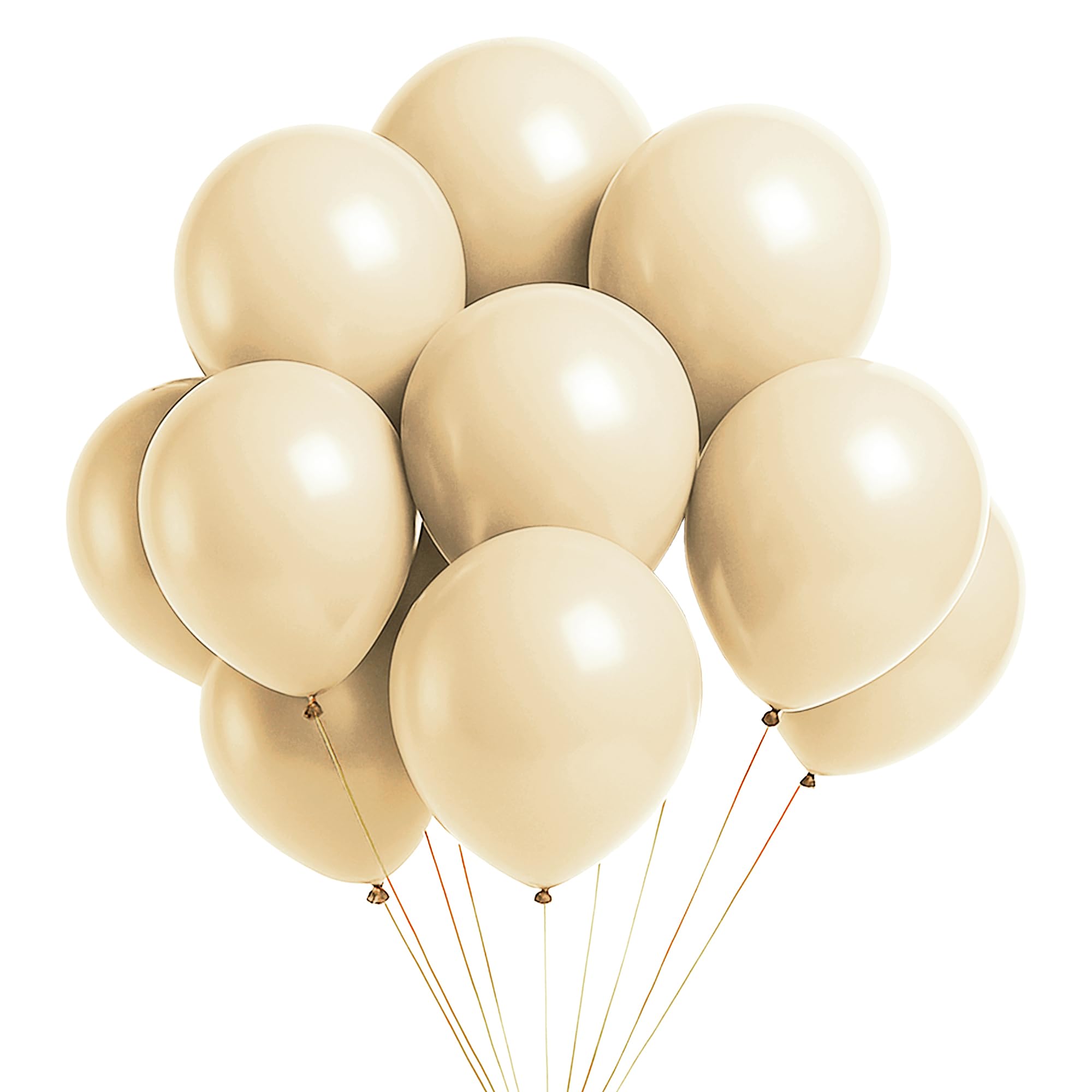 Trimming Shop 10 Inch Premium Latex Balloons, Thick Strong Gold Party Balloons for Birthday Decorations, Wedding, Baby Shower, Balloon Arch, Garland, Helium or Air Use, 50pcs
