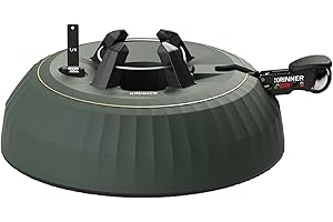 Krinner Christmas Tree X-7 Deluxe - Green Tree Stand - Original Single Cable Operation, Holds up to 7 ft Live Trees - Foot Pedal Setup & Water Reservoir with Level Indicator - German Made