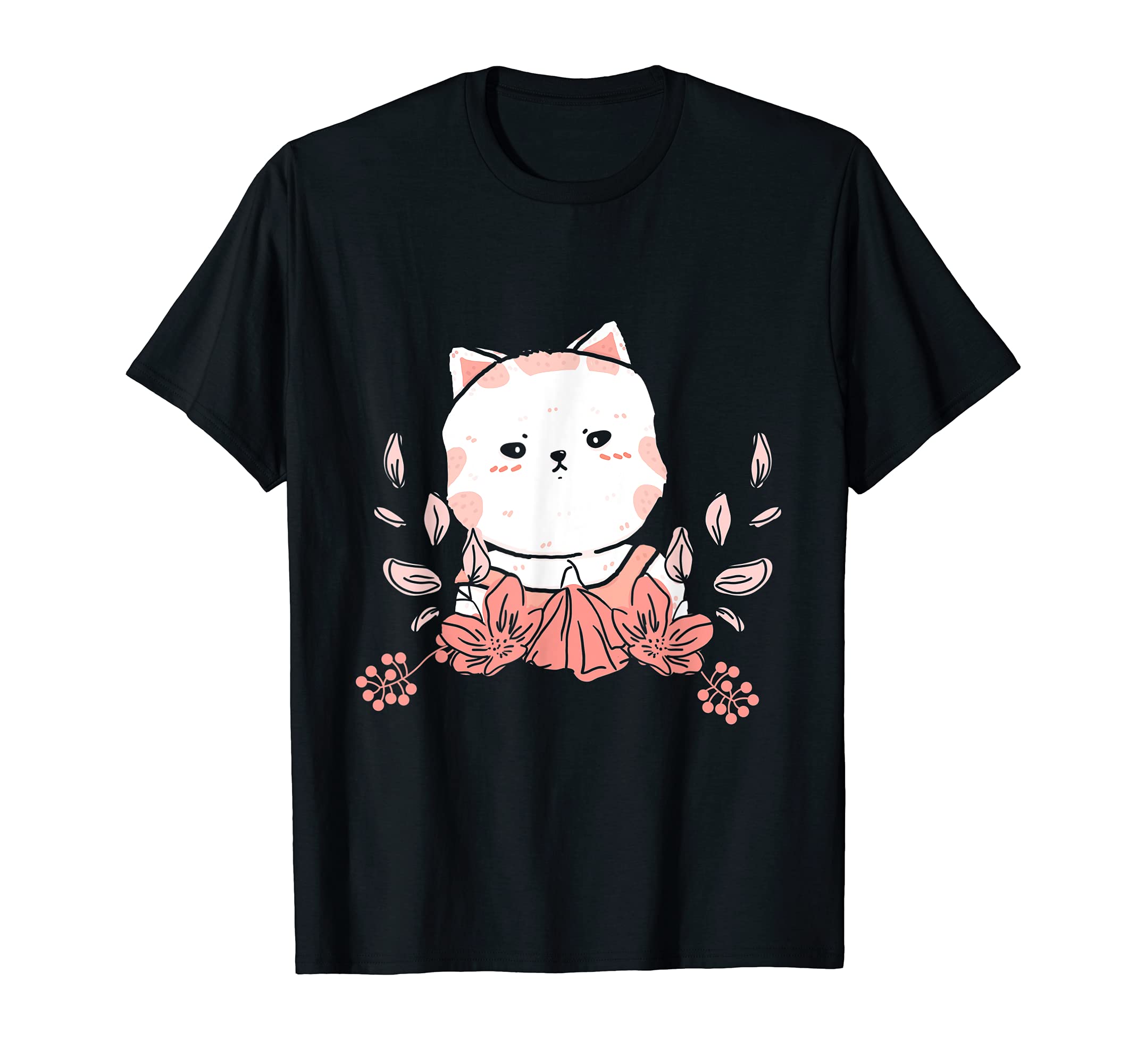 Cute Awesome Kitty Flowers Cat Funny Pet Paw Kitten T-Shirt