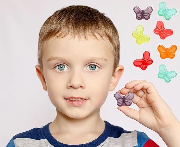 FRUIDLES BUTTERFLIES MINI GUMMY CANDY, ASSORTED FRUIT FLAVORS, ALLERGY FRIENDLY, NON-GMO, NO ARTIFICIAL SWEETENERS (1 POUND)