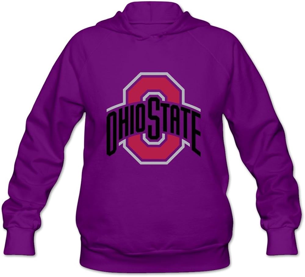 JeFF Women's The Ohio State University Logo Long Sleeve Sweatshirt Hoodies Purple XX