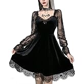 Gothic Dress Vintage Goth Dresses for Women Romantic Casual Dress Halloween Party Costumes