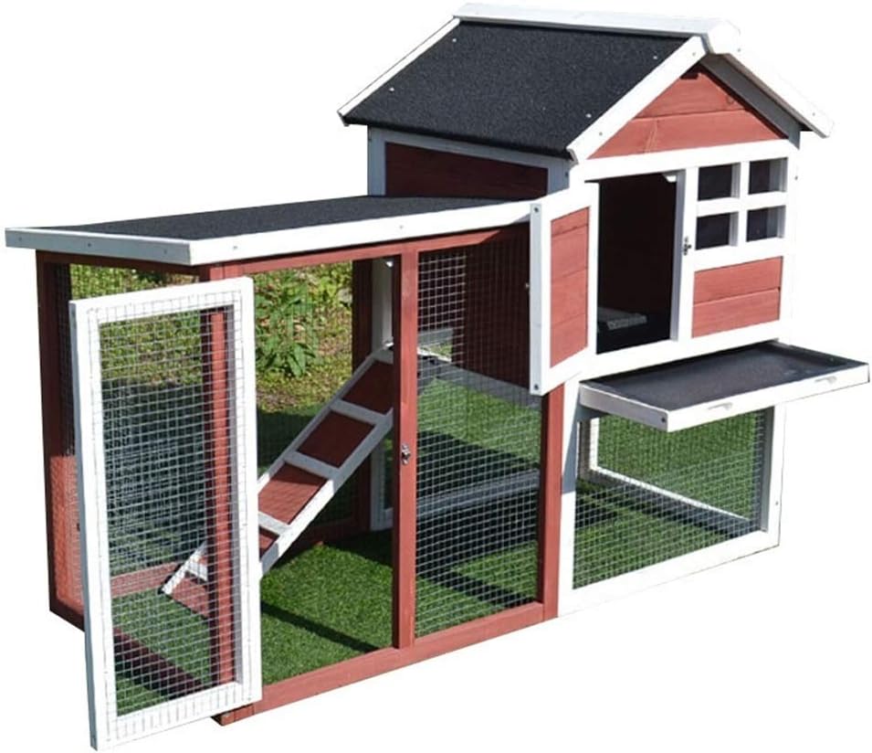 Guohailang Pet House Cat House Dog Kennel Outdoor Use Indoor Use Pet House Pet Shelter For Puppies And Dogs Cat Castle Dog House Outdoor Pet Shelter (Color : Red, Size : 122x62x93cm)