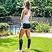 Compression Socks - Firm Knee High Graduated 20-30 mmHg - Foot Ankle Shin and Calf Support Sock - for Running Sports Travel & Recovery - Black/Large