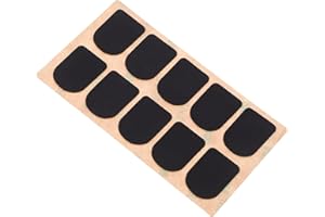 Homoyoyo 10pcs 0.5mm Saxophone Mouthpiece Cushions Pads Black Mouthpiece Patches for Alto Tenor Saxophone