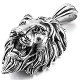 Letshopping® Lion Lionhead Titanium Steel Necklace Titanium Steel Pendant Necklace Titanium Steel Necklace Men's Stylish
