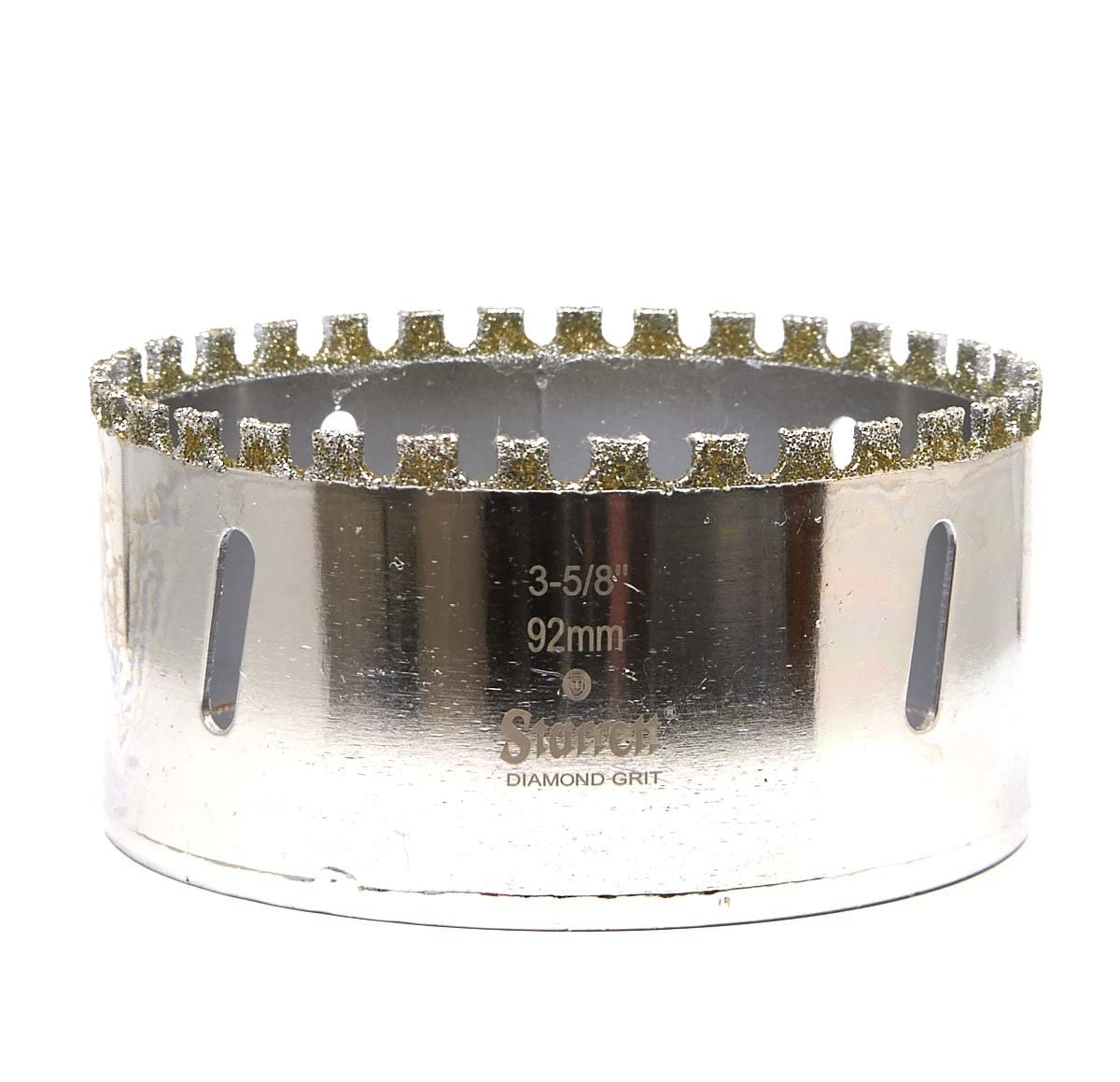Starrett Diamond Grit Hole Saw 92mm - For Ceramic, Tile, Brick, Glass, Marble, Slate, Stone, Porcelain