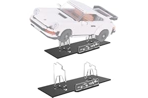 Vaodest Acrylic Display Stand for Lego 10295 Creator Expert Porsche 911 Set , 5 MM Transparent Clear Display Holder,Compatible with Lego 10295 (Display Stand Only, Not Building Set)