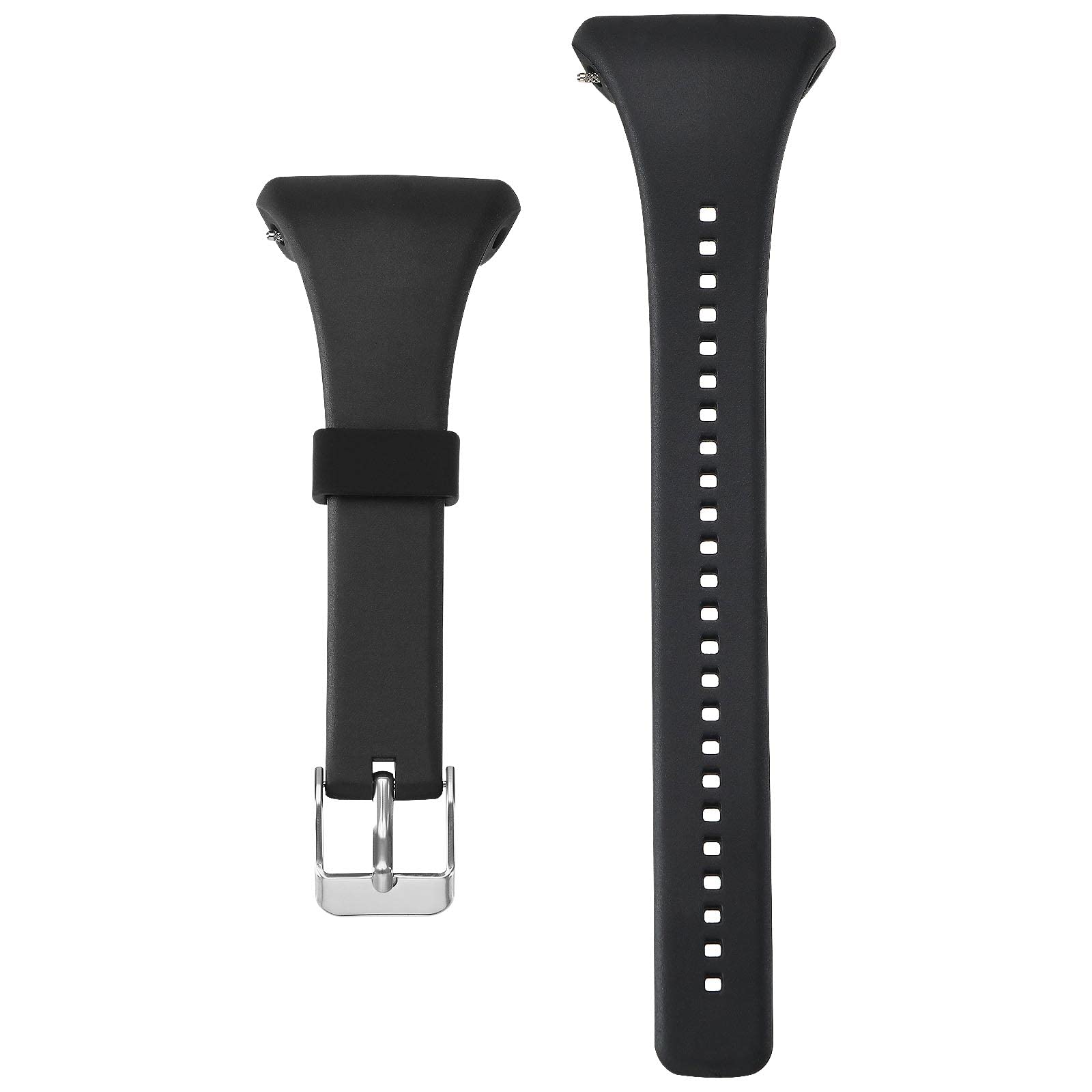 EMSea Silicone Watch Strap Compatible with Polar FT4 FT7 Fitness Tracker Adjustable Watch Band Smartwatch Quick Release Wristband for 160~230mm Wrist Size Black