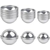 BUYGOO 30pcs 3 Size Bath Bomb Molds, 15 Set Bath Bomb Mold Kit, DIY Metal Mold Bath Bombs Press Bath Bomb Making Supplies for