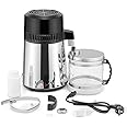 Water Distiller,1.1 Gallon Distilled Water Machine，SUS304 Water Distillers for Home ，750W Water Filter Pitcher，4L Purifier Distilled Water（Silver）