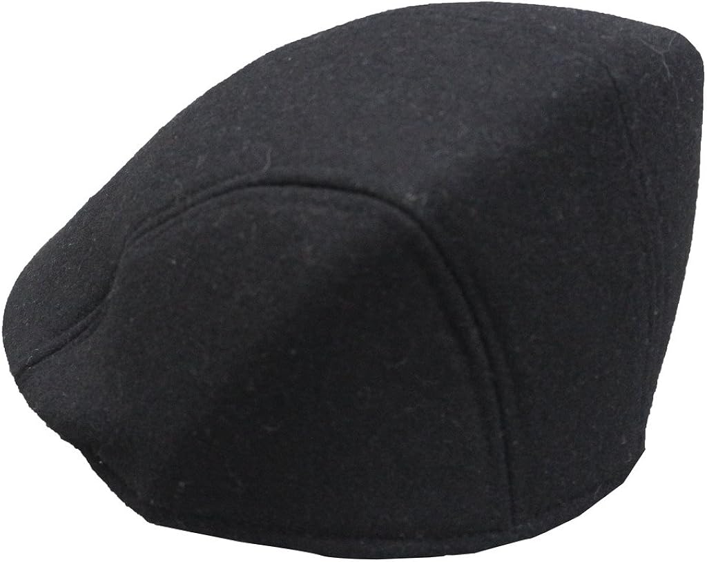 black suede leather beanie cap