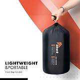 azark Premium Sleeping Bag 350GSM Waterproof 4 Seasons 210x80cm Black view 5