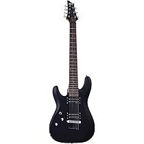 Amazon.com: Schecter C-7 DELUXE LH Satin Black 7-String