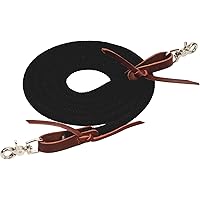Weaver Leather EcoLuxe Round Trail Rein, 1/2" W x 10' L, Black