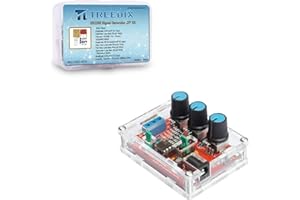 Treedix XR2206 Signal Generator DIY Kit Sine/Triangle/Square Output 1Hz-1MHz Adjustable Frequency High Precision Function Signal Generator with Acrylic Case