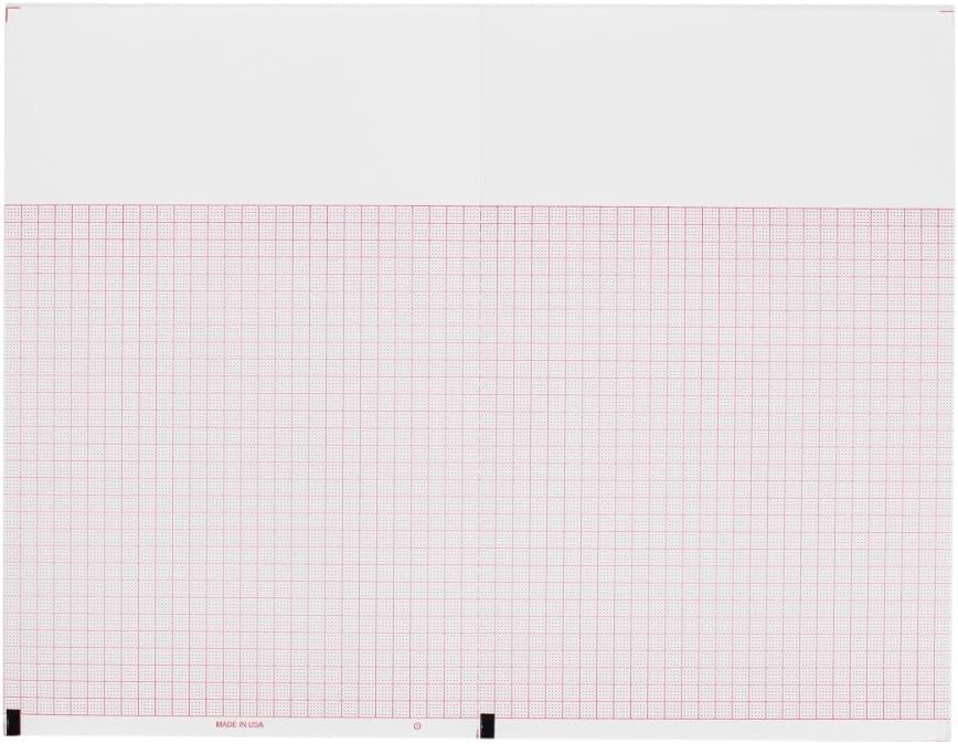 ECG EKG Paper Burdick 7979 Compatible 3 Channel Perforated Thermal Recording Sheets 10 Pack per Case | 8.5" x 5.5"