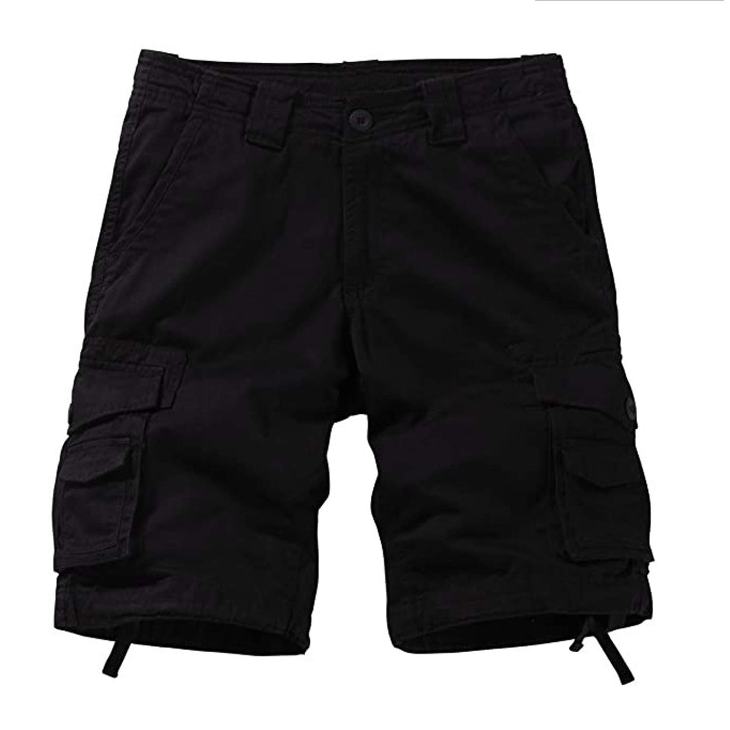Photo 1 of (size 32) (bagged) Mens Casual Cargo Shorts Walking Shorts Combat Shorts Cotton Solid (Black, 32)