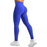 YEOREO Leggings for Women Hidden Scrunch High Waisted Yoga Pants V Cross Tummy Control Craze Compression Workout
