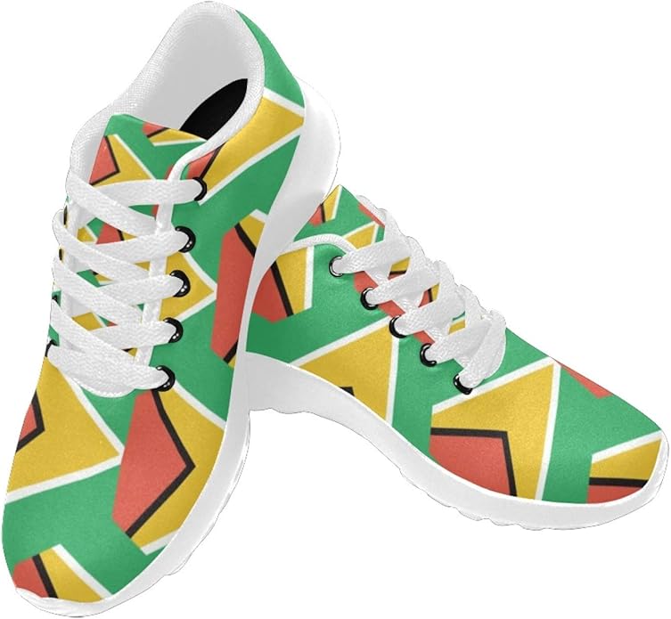 EZ Tuxedo Guyana Flag Women's Fashion Sneakers Running Shoes Casual