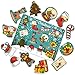 Christmas | Halloween | Wooden Peg Puzzle, Holiday Theme - Pack of 2 Learning Educational Pegged Puzzle Boards for Toddler & Kids (Set of 2) | Great Gift for Kids