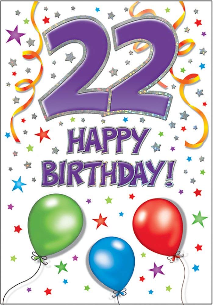 Piccadilly Greetings Modern Milestone Age Birthday Card Age 22-7 x 5 inches A35026