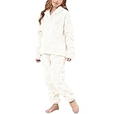AMEBELLE Girls 2 Piece Outfits Pants Set Fuzzy V-Neck Pullover Sweatshirt Elastic Waist Fleece Pants Clothing Sets Sweatsuit