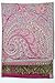 Achillea Luxurious Big Paisley Jacquard Layered Woven Pashmina Shawl Wrap Scarf Stole (Fuchsia)