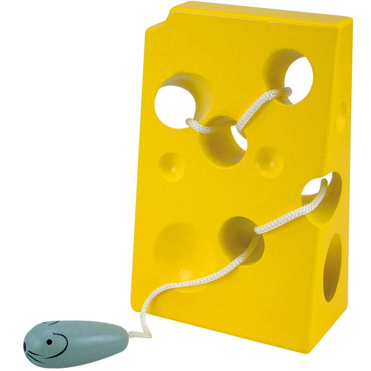 Woodyland 11 x 17 cm Didactic Toys Lacing Cheese and Mouse