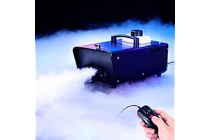 Low Lying Fog Machine with Wired Remote Fast Heating Easy Opertative Dry Ice Compatible for Stage Halloween Wedding Escape Ro