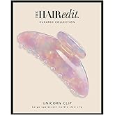 The Hair Edit Unicorn Clip - Large Opalescent Marble Claw Clip