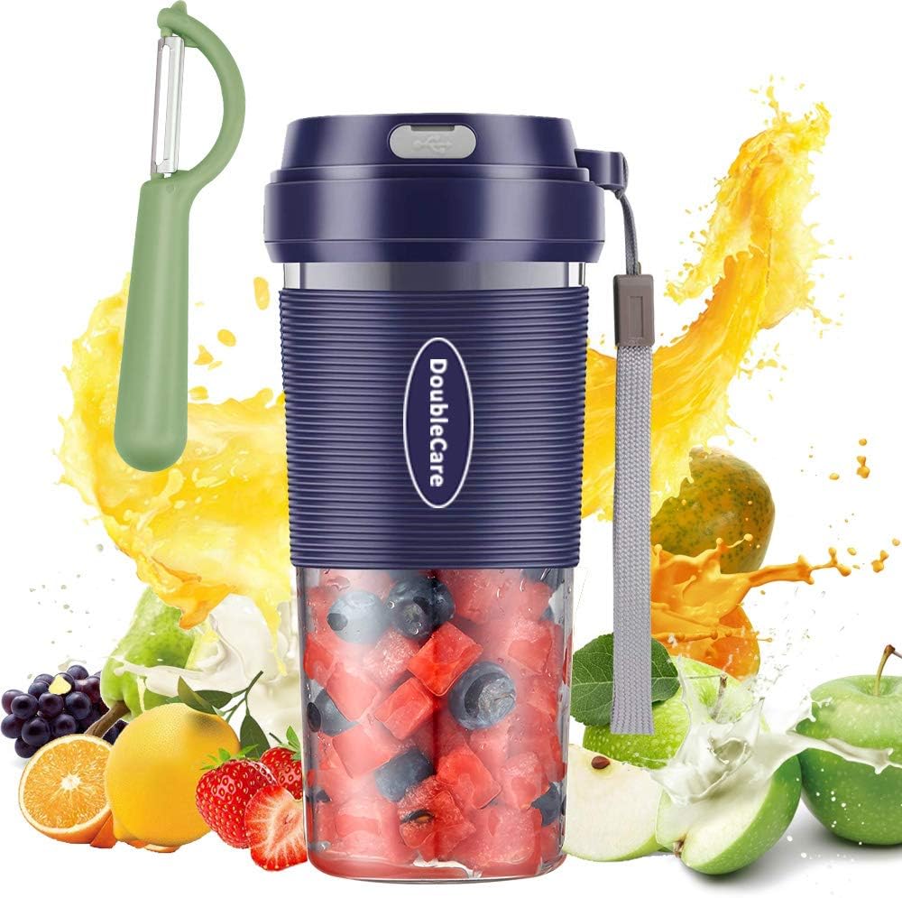 Portable Blender,Cordless Personal Blender Juicer,Mini Blender for Juice, Milkshake and Smoothie,Waterproof Smoothie Blender With USB Rechargeable,Bule