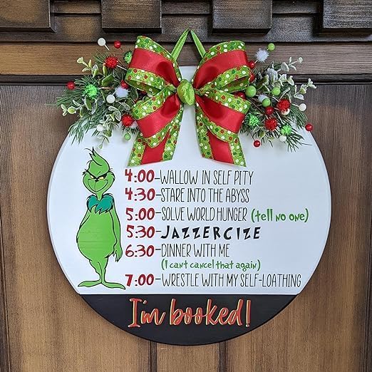 Wreath Hangers - Christmas Wooden Funny Door Sign Christmas Tree House Hanger Christmas Door Hanger Home Decoration Gift