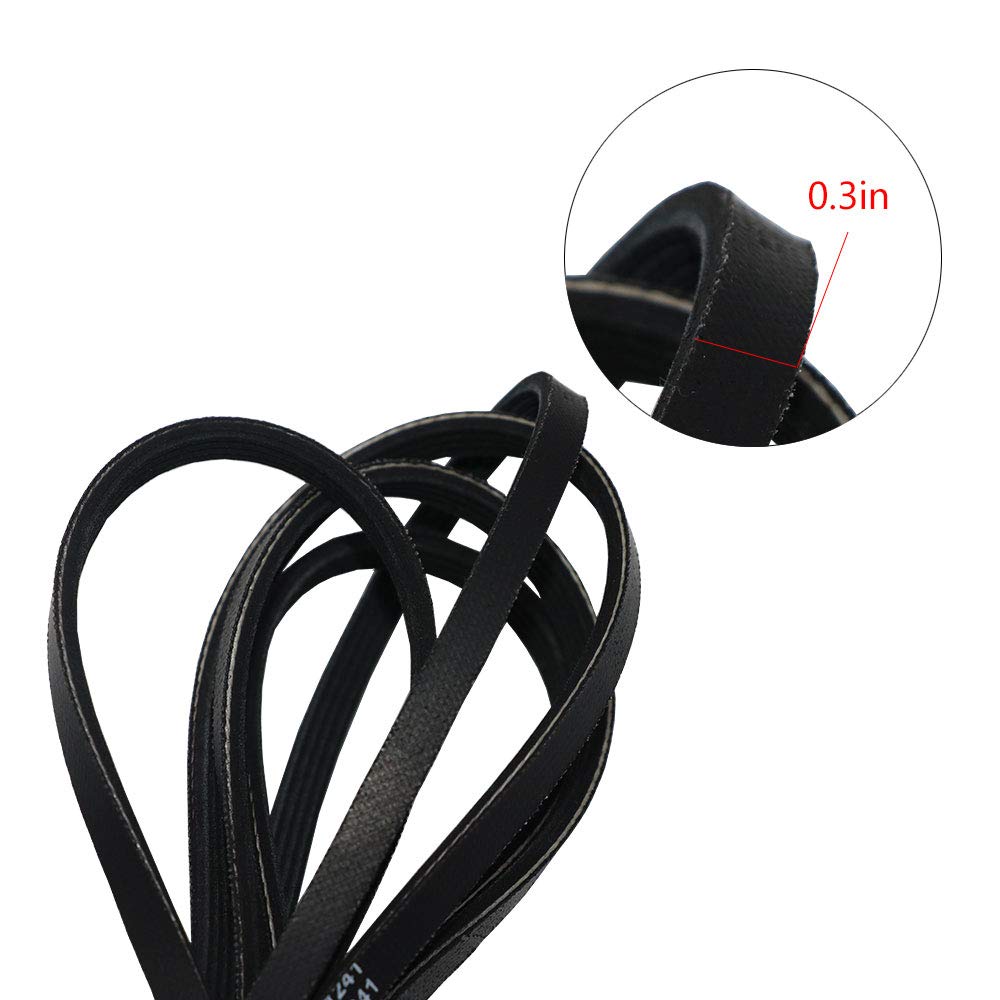 8066184 Dryer Motor Pulley & 341241 Dryer Drum Belt by AMI PARTS Compatible with Whirlpool Maytag Kenmore Dryer -Replaces AP6011686