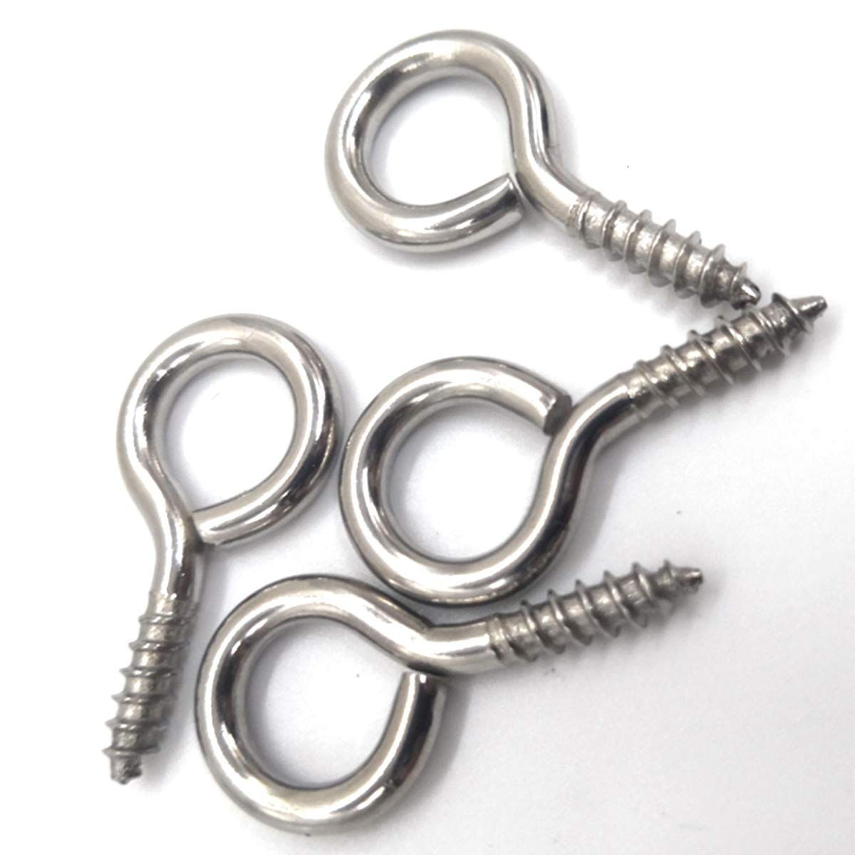 100pcs 29mm Small Screw Eye Pins Hooks Self-Tapping Eyelet Screws for Wood, Cork Top Bottles, DIY Jewelry, Carbon Steel with Nickle-Plated