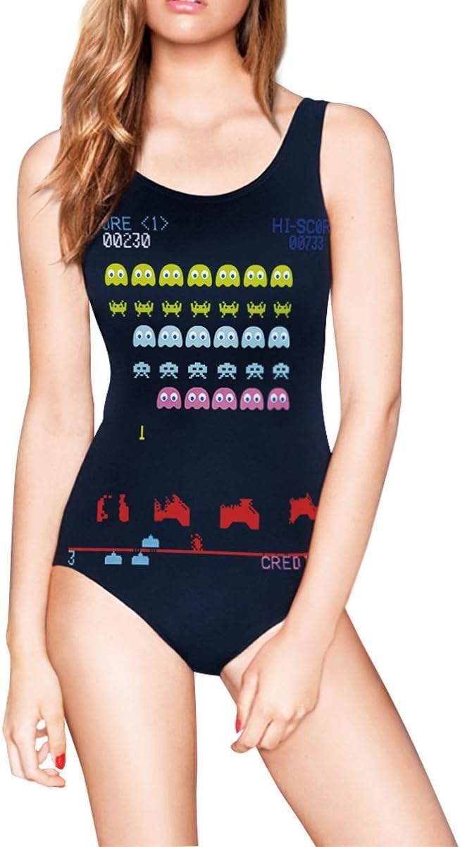 KTMOD Womens 3D Printed One Piece Swimsuit Swimwear Monokini