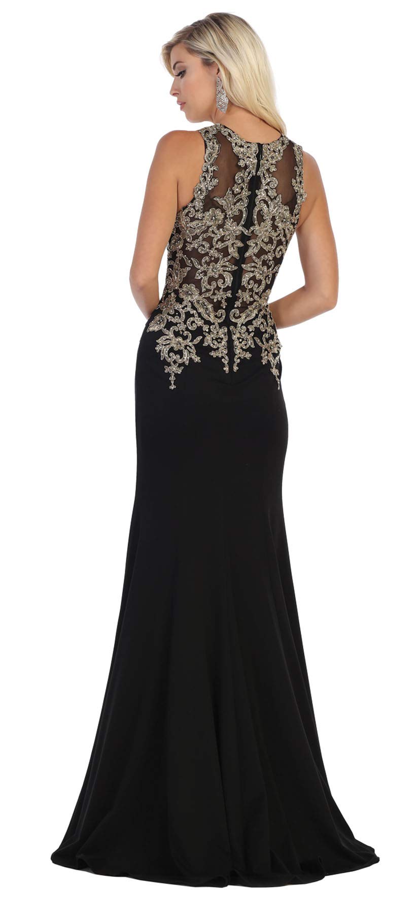 black and gold formal gowns